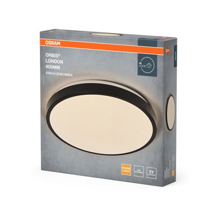 Osram - Plafonnier LED ORBIS LONDON LED/24W/230V Ø 39,5 cm noir
