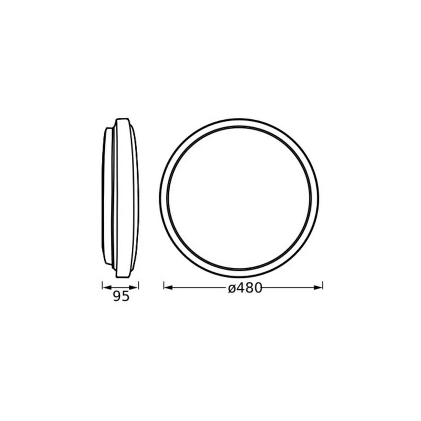 Osram - Plafonnier LED ORBIS LONDON LED/36W/230V Ø 48 cm noir