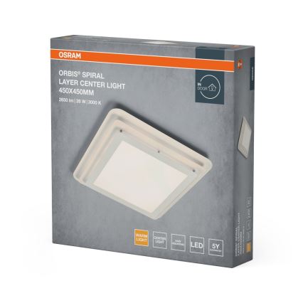 Osram - Plafonnier LED ORBIS SPIRAL LED/26W/230V 45x45 cm blanc