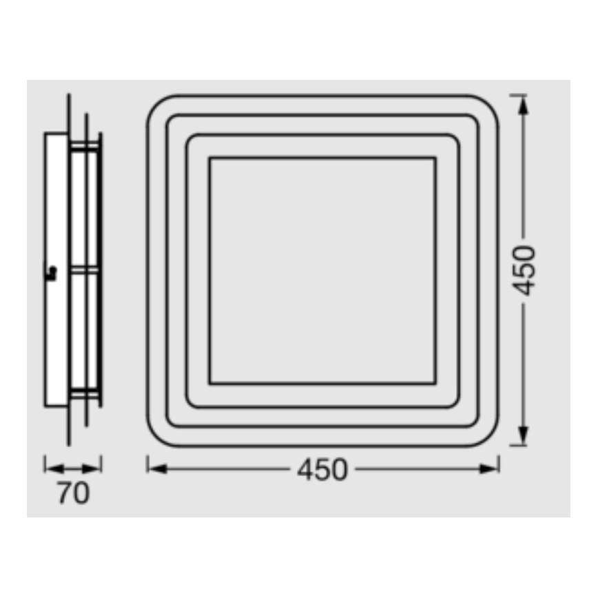 Osram - Plafonnier LED ORBIS SPIRAL LED/26W/230V 45x45 cm blanc