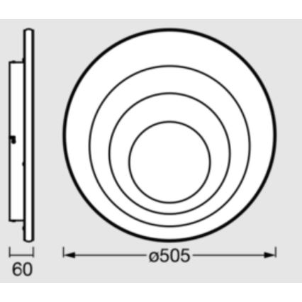 Osram - Plafonnier LED ORBIS SPIRAL LED/42W/230V Ø 50,5 cm blanc