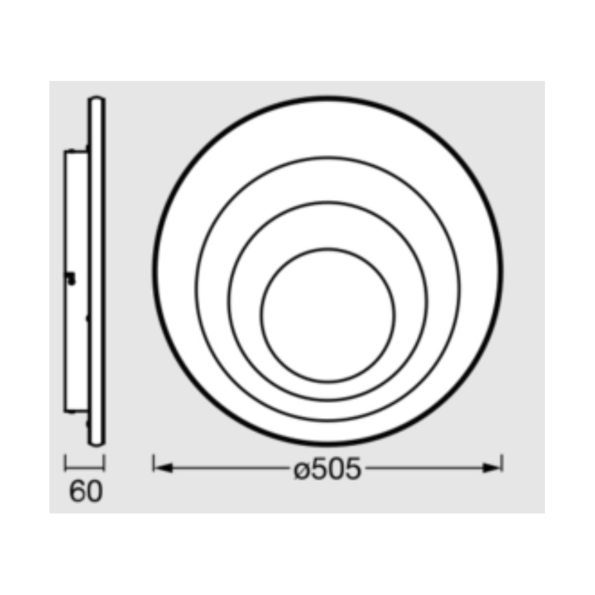 Osram - Plafonnier LED ORBIS SPIRAL LED/42W/230V Ø 50,5 cm blanc