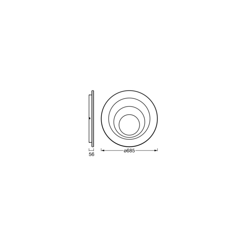 Osram - Plafonnier LED ORBIS SPIRAL LED/63W/230V Ø 68,5 cm