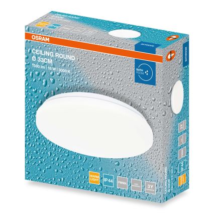 Osram - Plafonnier LED pour salle de bains CEILING ROUND LED/18W/230V 3000K Ø 33 cm IP44 blanc