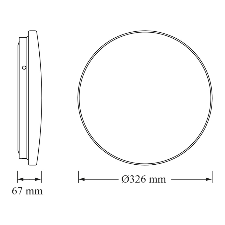 Osram - Plafonnier LED pour salle de bains CEILING ROUND LED/18W/230V 3000K Ø 33 cm IP44 blanc