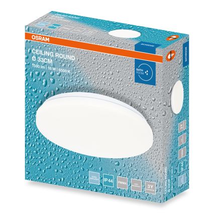 Osram - Plafonnier LED pour salle de bains CEILING ROUND LED/18W/230V 6500K Ø 33 cm IP44 blanc