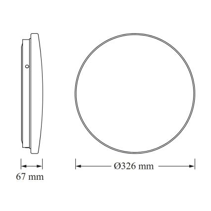 Osram - Plafonnier LED pour salle de bains CEILING ROUND LED/18W/230V 6500K Ø 33 cm IP44 blanc