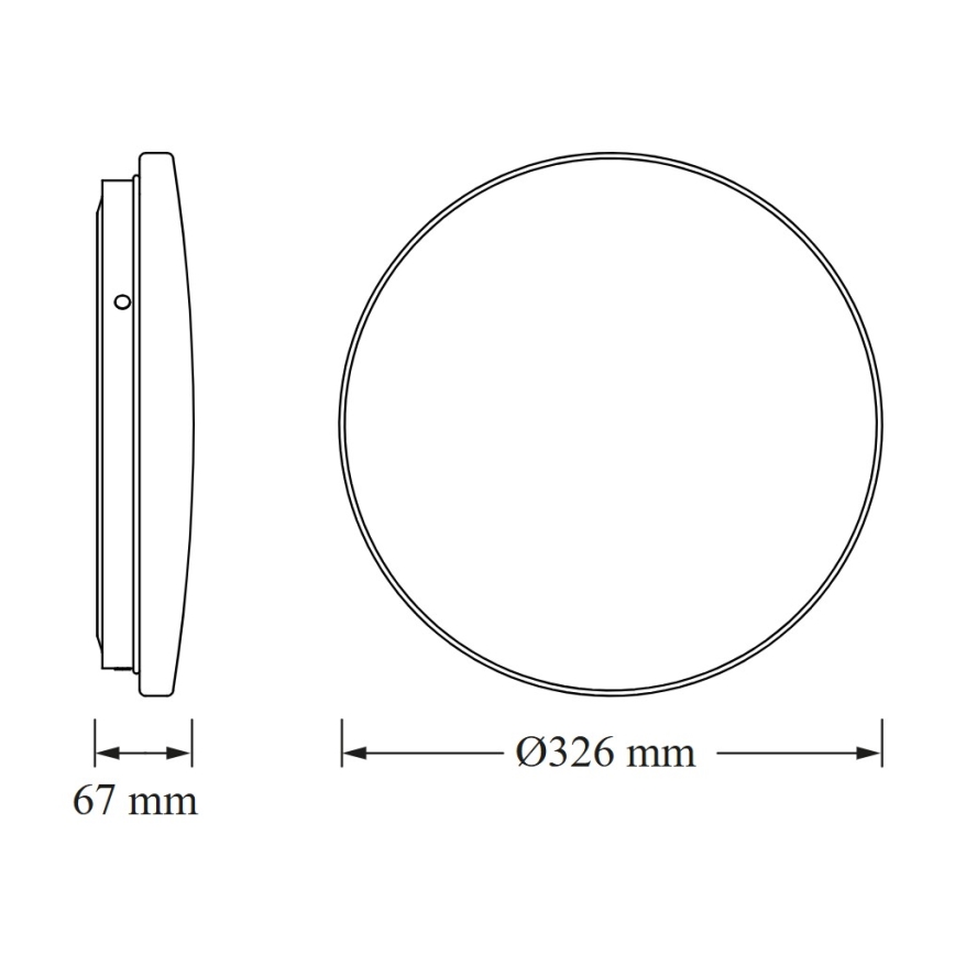 Osram - Plafonnier LED pour salle de bains CEILING ROUND LED/18W/230V 6500K Ø 33 cm IP44 blanc