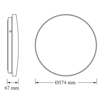 Osram - Plafonnier LED pour salle de bains CEILING ROUND LED/24W/230V 3000K Ø 37 cm IP44 blanc