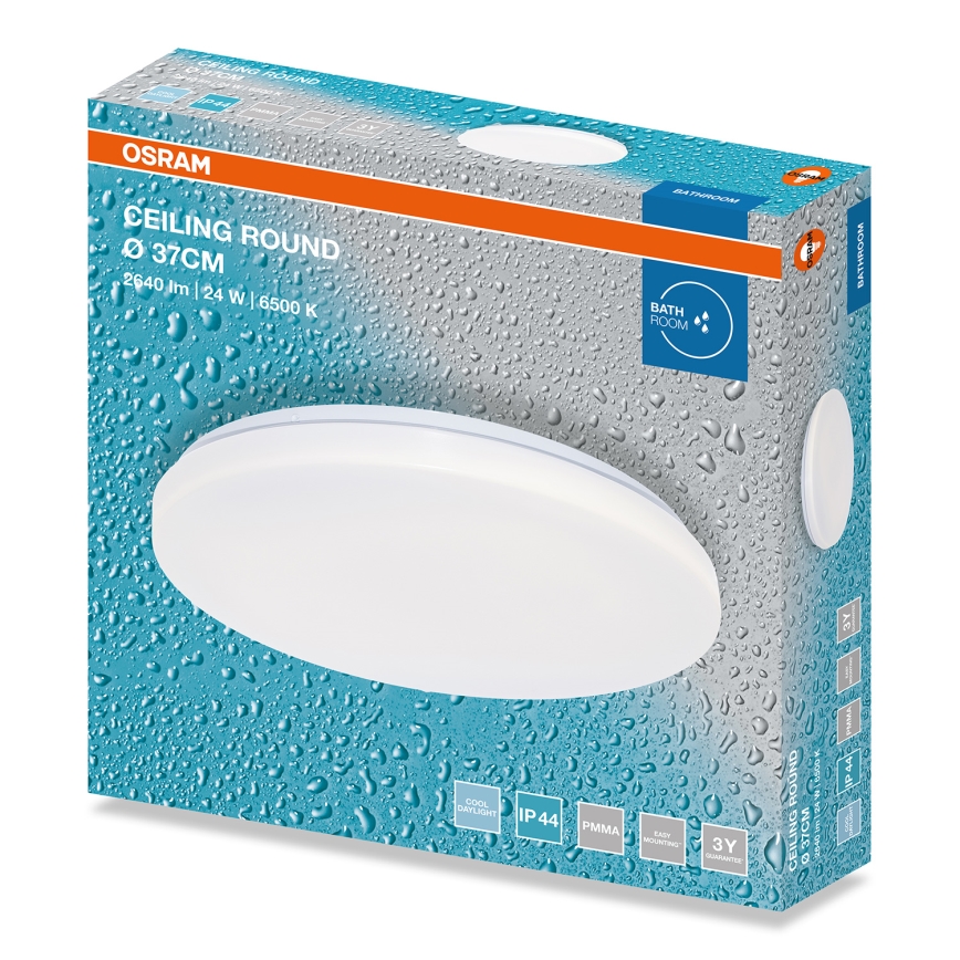 Osram - Plafonnier LED pour salle de bains CEILING ROUND LED/24W/230V 6500K Ø 37 cm IP44 blanc