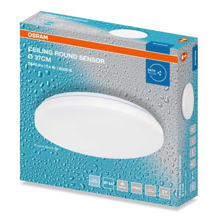 Osram - Plafonnier LED pour salle de bains avec détecteur crépusculaire CEILING ROUND LED/24W/230V 6500K Ø 37 cm IP44 blanc