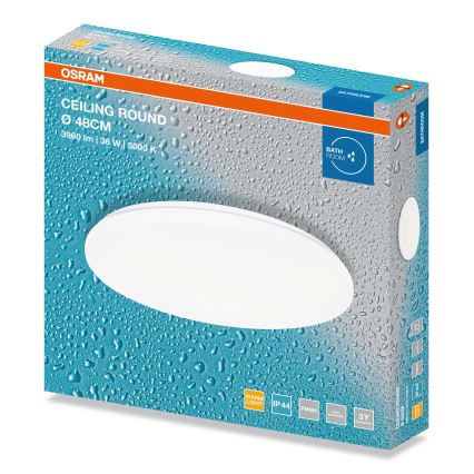 Osram - Plafonnier LED pour salle de bains CEILING ROUND LED/36W/230V 3000K Ø 48 cm IP44 blanc
