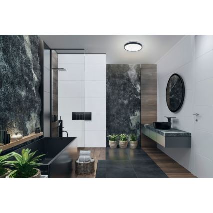 Osram - Plafonnier LED DISC pour salle de bains LED/18W/230V 3000/4000K Ø 30 cm IP44 noir