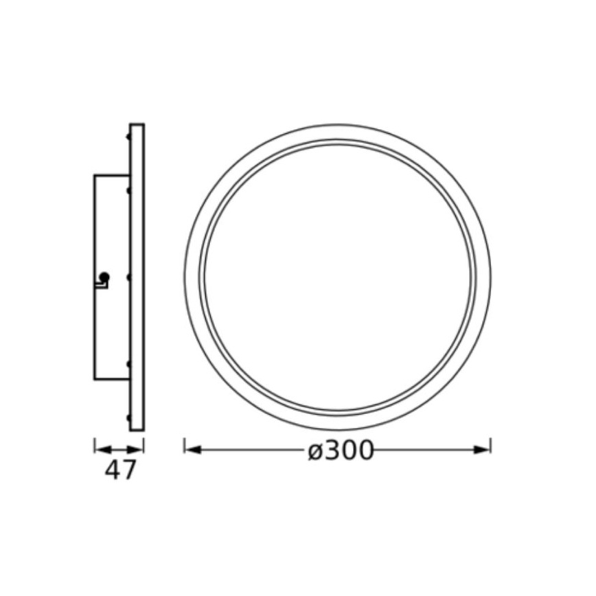 Osram - Plafonnier LED pour salle de bains DISC LED/18W/230V 3000/4000K Ø 30 cm IP44 argenté