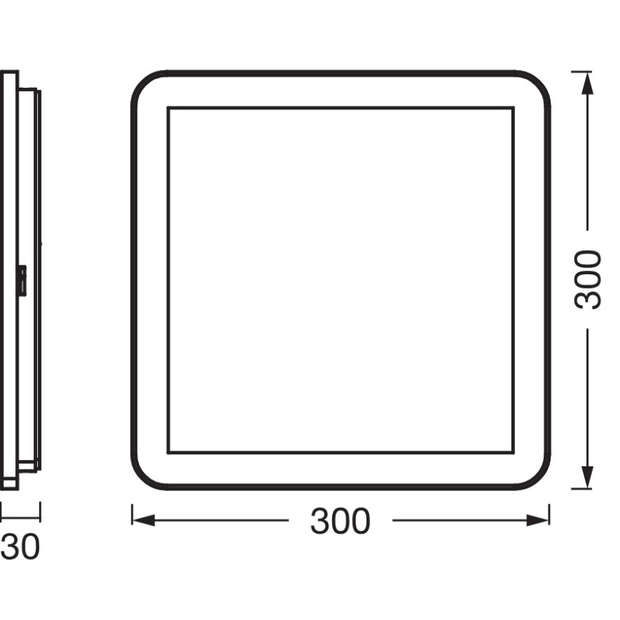 Osram - ORBIS DISC Plafonnier LED pour salle de bains, 22 W, 230 V, 3000/4000 K, 30 x 30 cm, IP44, blanc