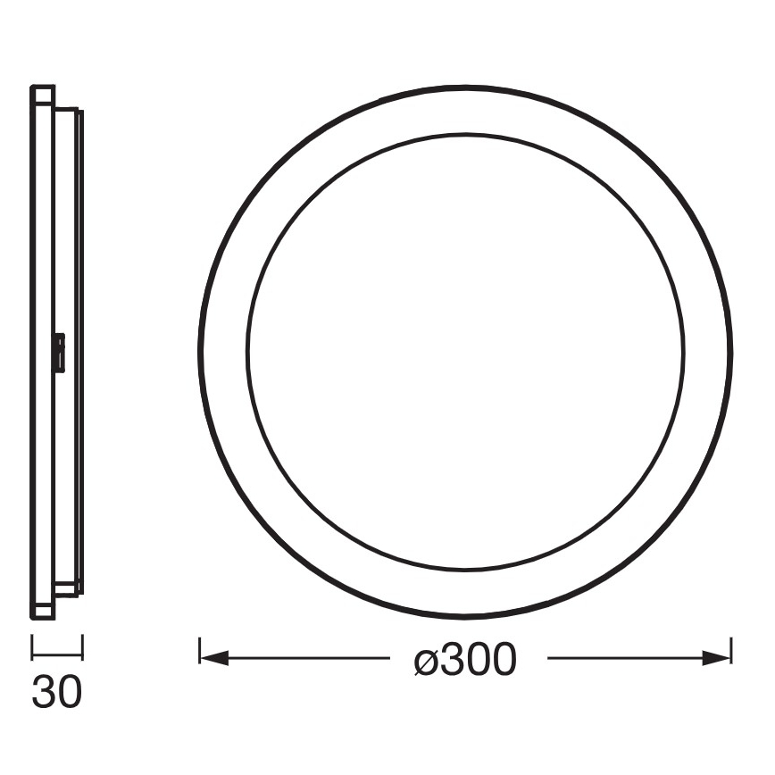 Osram - Plafonnier LED pour salle de bains ORBIS DISC LED/22W/230V 3000/4000K Ø 30 cm IP44 blanc