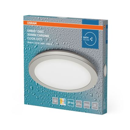 Osram - plafonnier LED pour salle de bains ORBIS DISC LED/22W/230V 3000/4000K Ø 30 cm IP44 chrome mat