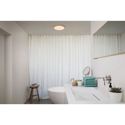 Osram - Plafonnier LED pour salle de bains ORBIS DISC LED/22W/230V 3000/4000K Ø 30 cm IP44 marron