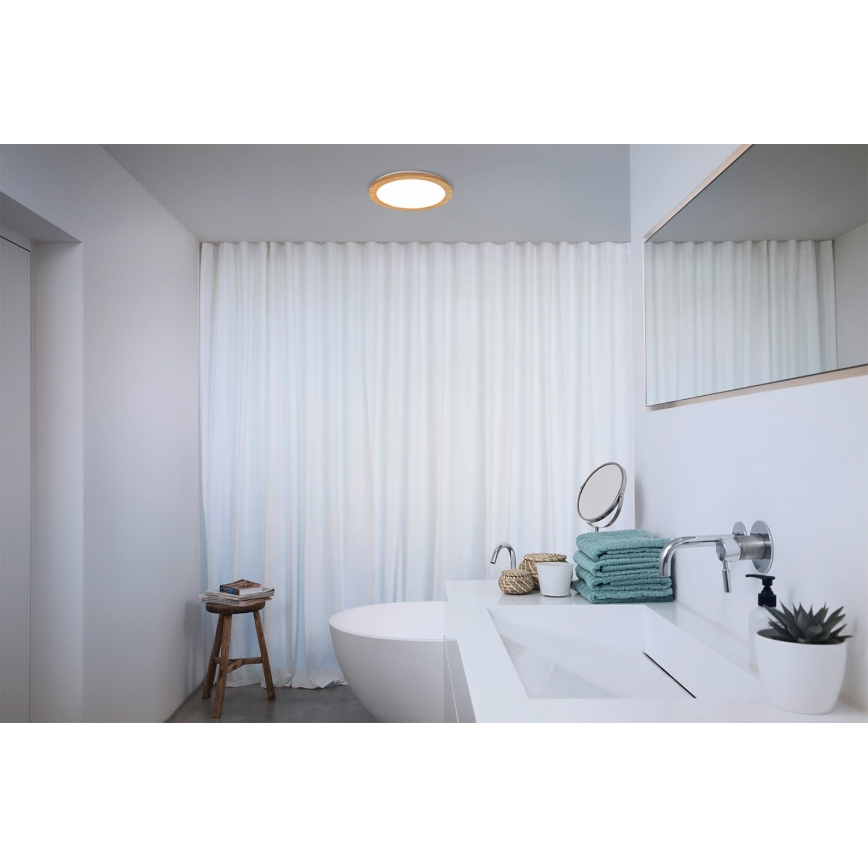 Osram - Plafonnier LED pour salle de bains ORBIS DISC LED/22W/230V 3000/4000K Ø 30 cm IP44 marron