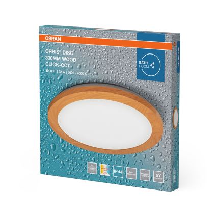 Osram - Plafonnier LED pour salle de bains ORBIS DISC LED/22W/230V 3000/4000K Ø 30 cm IP44 marron
