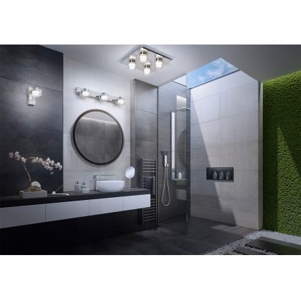 Osram - Plafonnier LED pour salle de bains ORBIS FLAME 4xLED/5,5W/230V 3000/4000K IP44 chrome brillant