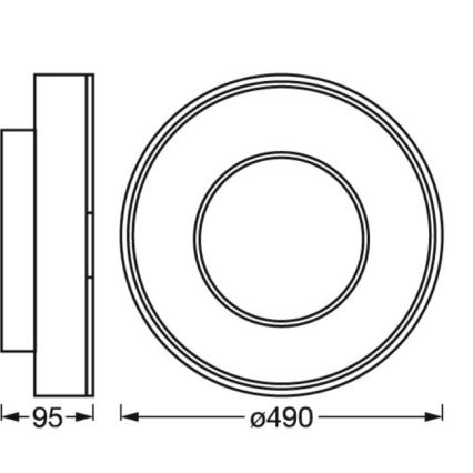Osram- Plafonnier LED RGBW dimmable SMART+ CLARIA LED/32W/230V Ø 49 cm 2700-6500K Wi-Fi