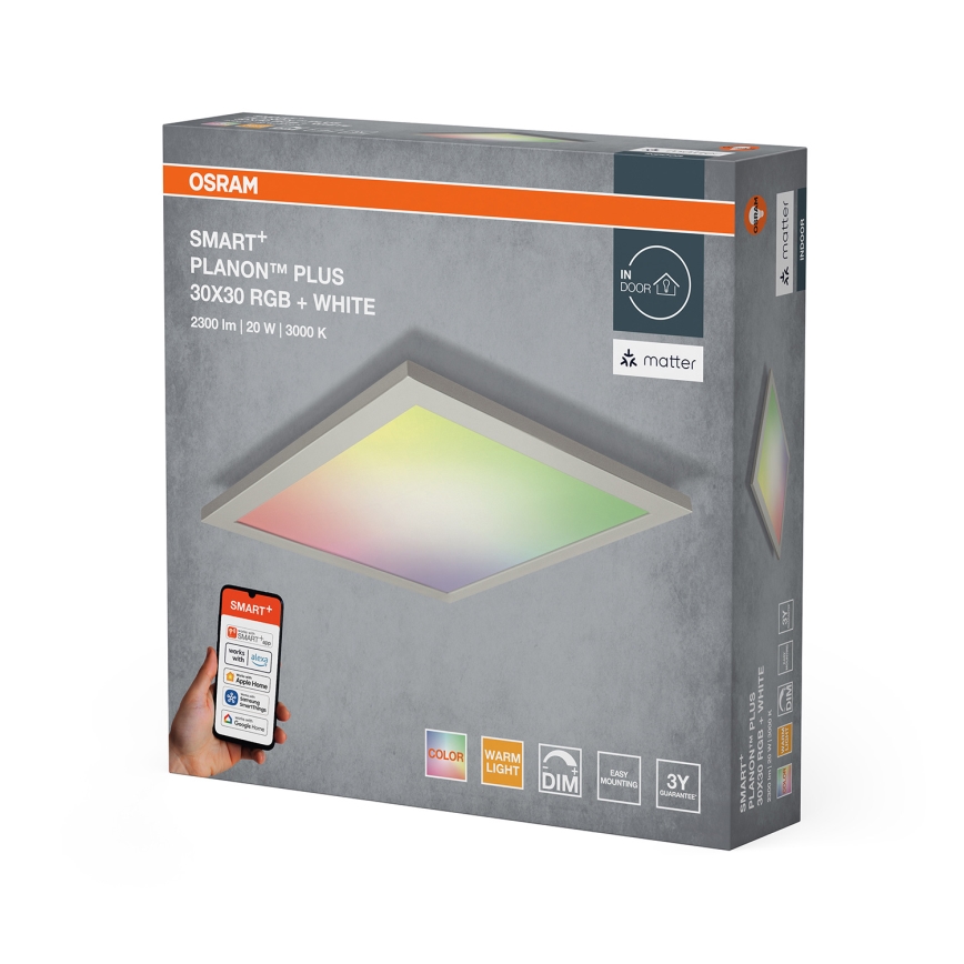 Osram - Plafonnier LED RGBW dimmable SMART+ PLANON LED/20W/230V 30x30 cm