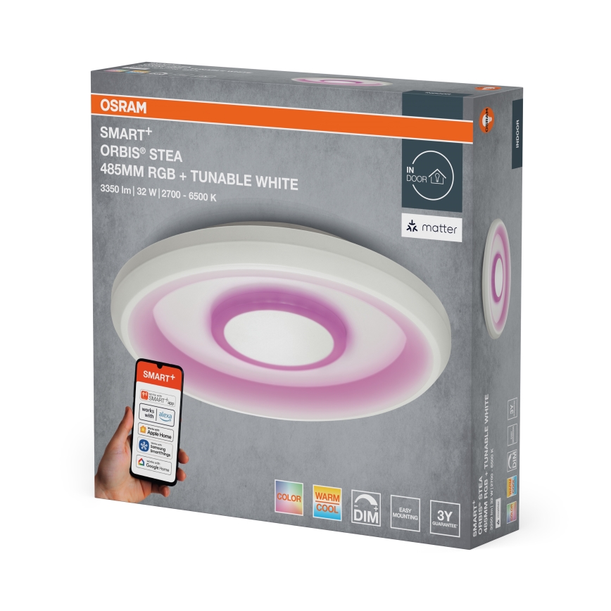 Osram - Plafonnier LED RGBW dimmable SMART+ STEA LED/32W/230V Ø 48,5 cm 2700-6500K Wi-Fi
