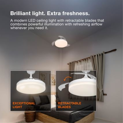 Osram - LED RGB Plafonnier dimmable avec ventilateur CIERZO LED/35W/230V 3000-6500K + télécommande
