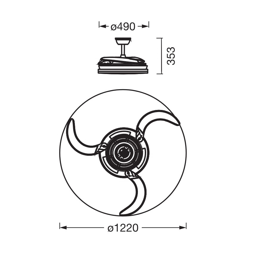 Osram - LED RGB Plafonnier dimmable avec ventilateur CIERZO LED/35W/230V 3000-6500K + télécommande
