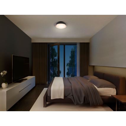 Osram - Plafonnier ORBIS MADRID 2xE27/10W/230V ø 29 cm noir