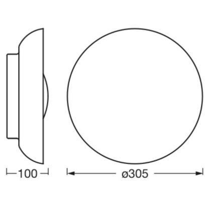 Osram - Plafonnier ORBIS MILAN 2xE27/10W/230V diamètre 30,5 cm, décor bois