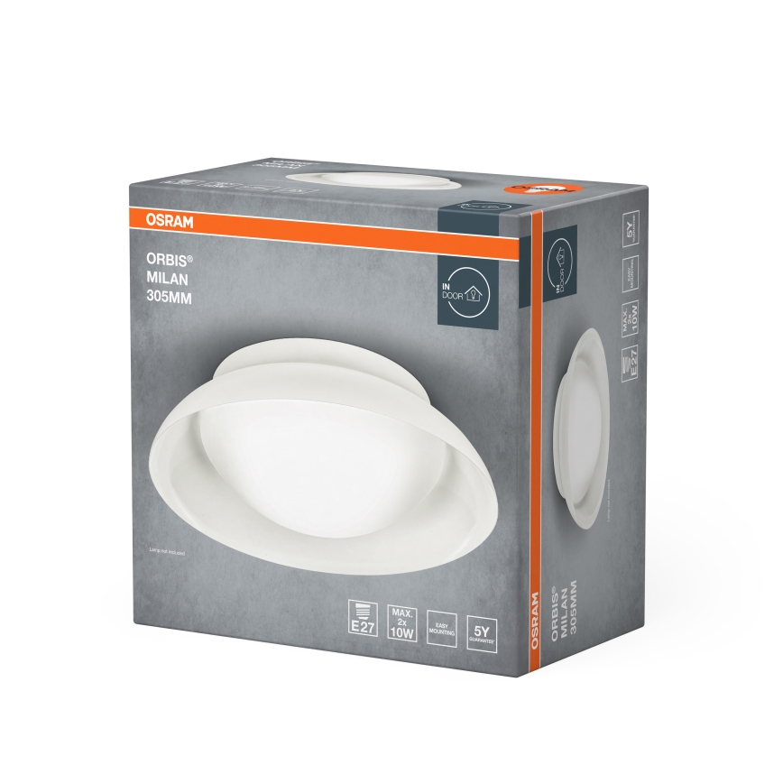 Osram - Plafonnier ORBIS MILAN 2xE27/10W/230V Ø 30,5 cm, marron
