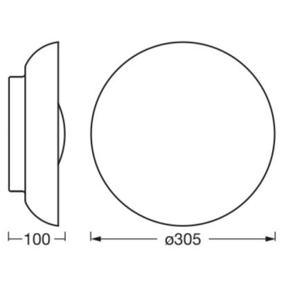 Osram - Plafonnier ORBIS MILAN 2xE27/10W/230V Ø 30,5 cm noir