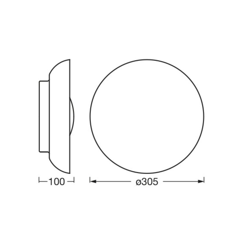 Osram - Plafonnier ORBIS MILAN 2xE27/10W/230V Ø 30,5 cm noir