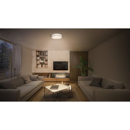 Osram - Plafonnier ORBIS PARIS 1xE27/25W/230V Ø 30 cm blanc