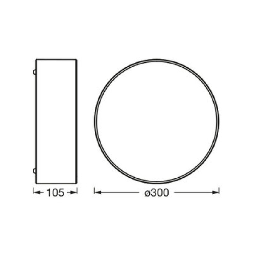 Osram - Plafonnier ORBIS PARIS 1xE27/25W/230V Ø 30 cm blanc