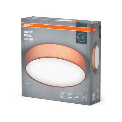 Osram - Plafonnier ORBIS PARIS 2xE27/25W/230V Ø 40 cm brun