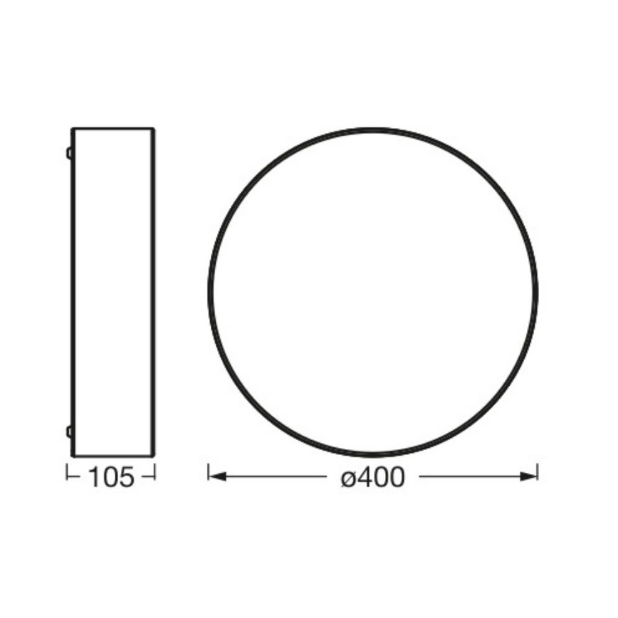 Osram - Plafonnier ORBIS PARIS 2xE27/25W/230V Ø 40 cm crème