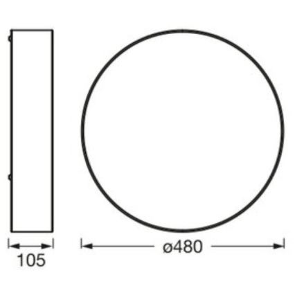 Osram - Plafonnier ORBIS PARIS 3xE27/15W/230V Ø 48 cm marron