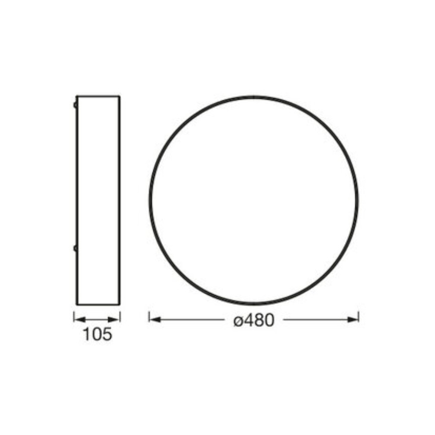 Osram - Plafonnier ORBIS PARIS 3xE27/15W/230V Ø 48 cm marron