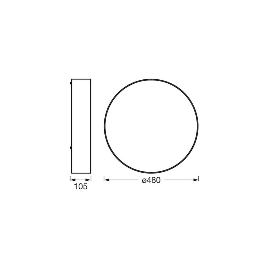 Osram - Plafonnier ORBIS PARIS 3xE27/25W/230V Ø 48 cm crème