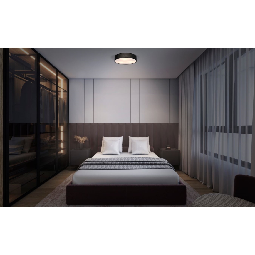 Osram - Plafonnier ORBIS PARIS 3xE27/25W/230V Ø 48 cm noir