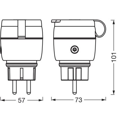 Osram - Prise extérieure intelligente SMART+ MATTER SCHUKO 3680W/230V/16A IP44 Wi‑Fi