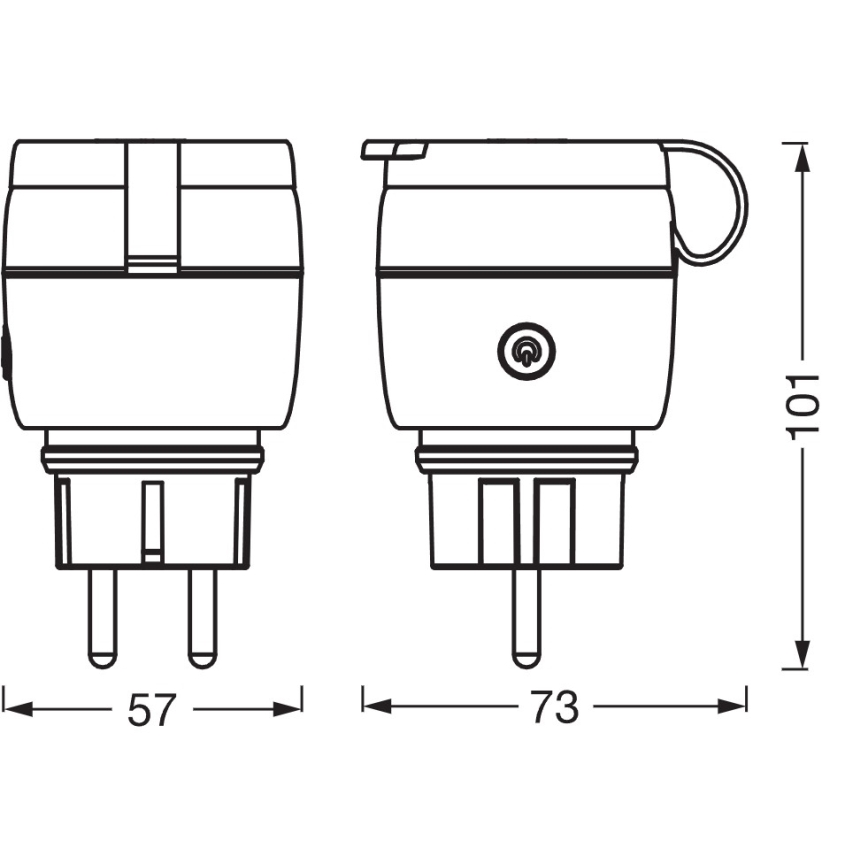 Osram - Prise extérieure intelligente SMART+ MATTER SCHUKO 3680W/230V/16A IP44 Wi‑Fi