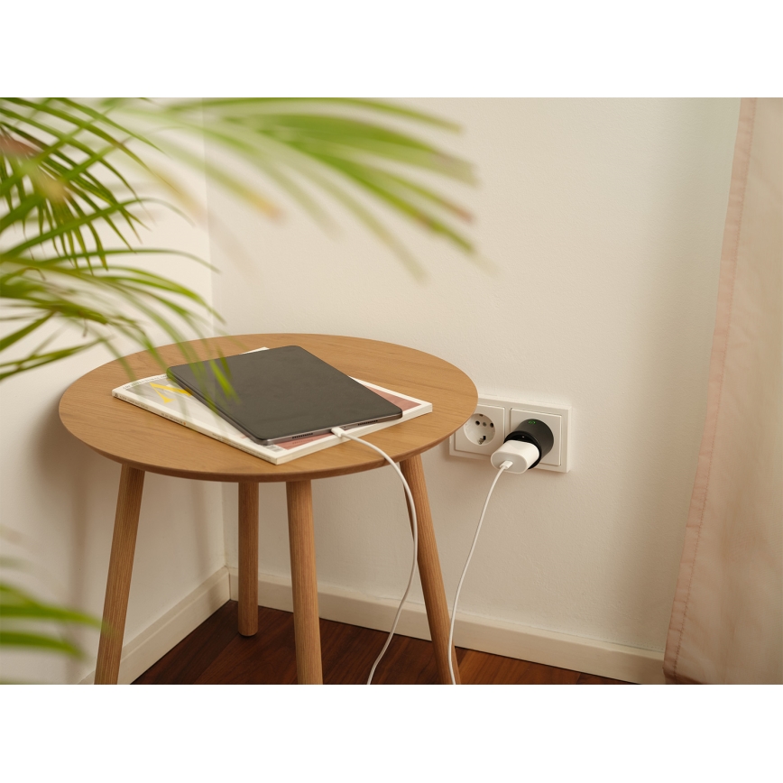 Osram - Prise intelligente SMART+ MATTER Schuko 2300W/230V/10A Wi-Fi noire