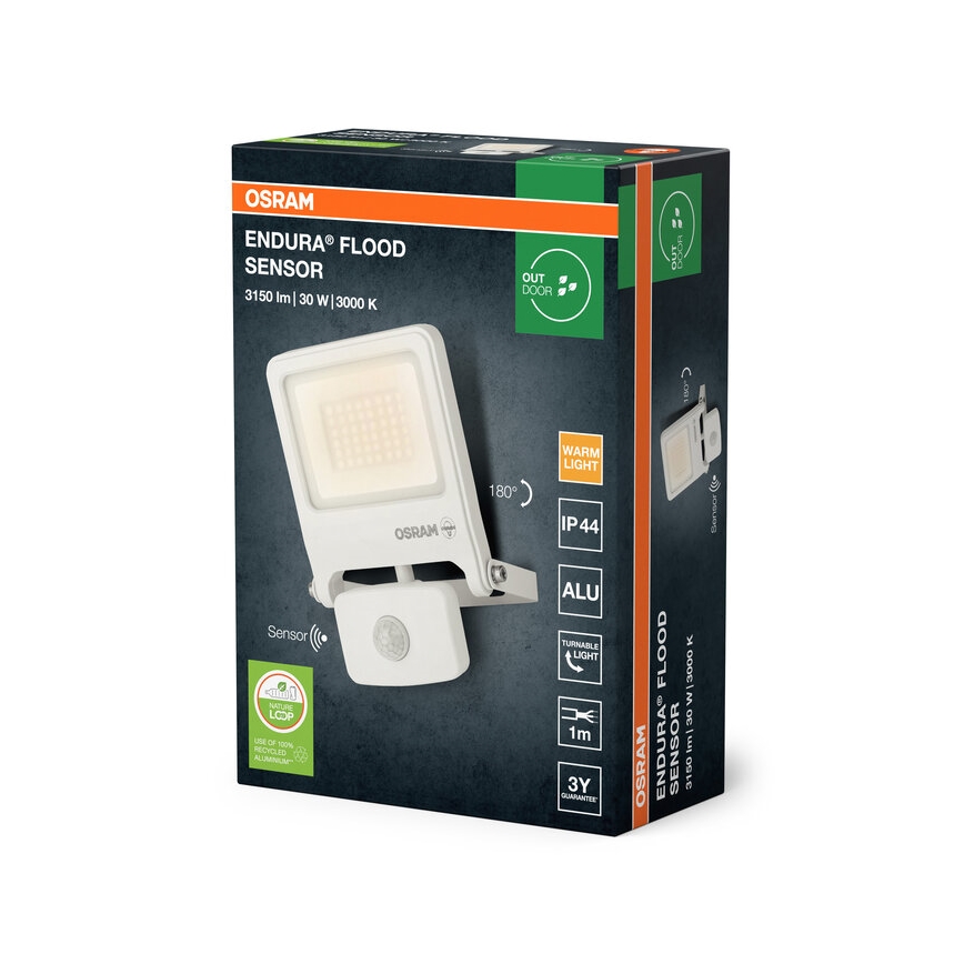 Osram - Projecteur LED avec détecteur de mouvement ENDURA LED/30W/230V 3000K IP44