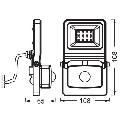 Osram - Projecteur LED avec détecteur ENDURA LED/10W/230V 3000K IP44
