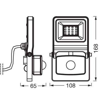 Osram - Projecteur LED avec détecteur ENDURA LED/10W/230V 4000K IP44