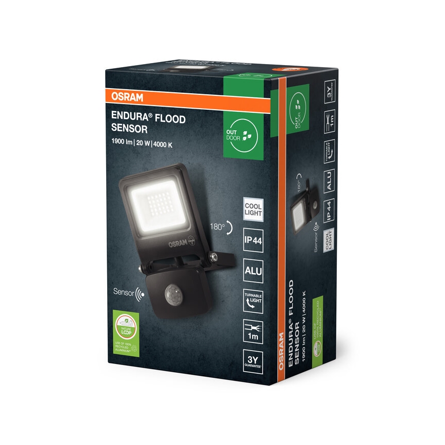 Osram - projecteur LED avec détecteur ENDURA LED/20W/230V 4000K IP44